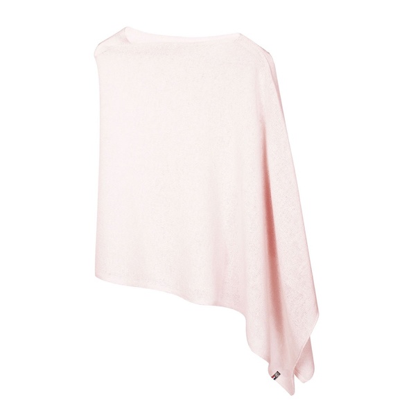 Light Pink Knit Poncho - Made in France by Maison Bonnefoy - Picture 1 of 2